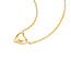 Goudvergulde hartvormige schakelketting 45 cm