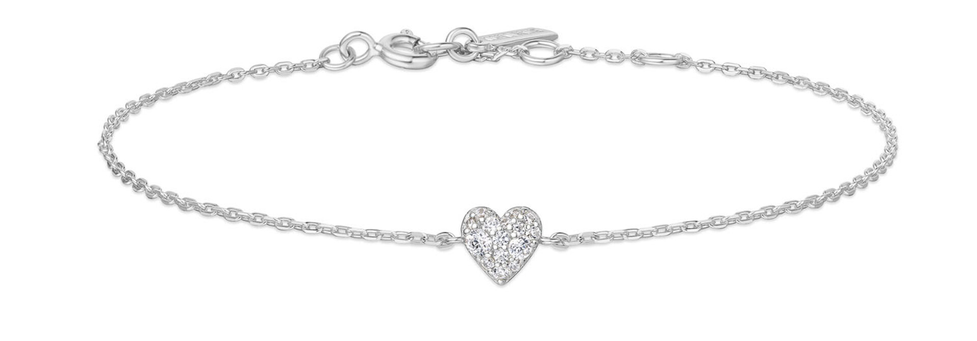 Silver Sweetheart Pave Bracelet - Zilver
