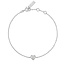 Zilveren hartvormige schakelarmband met zirkonia steentjes 18,5 cm