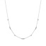 Zilveren twist schakelketting met zirkonia steentjes 43 cm