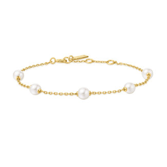 Twist schakelarmband goudverguld 18,5 cm