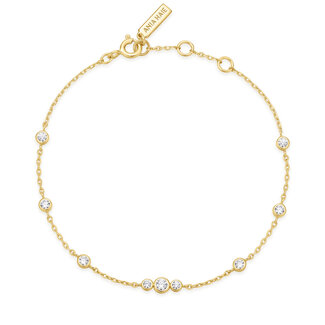 Twist schakelarmband goudverguld 18,5 cm