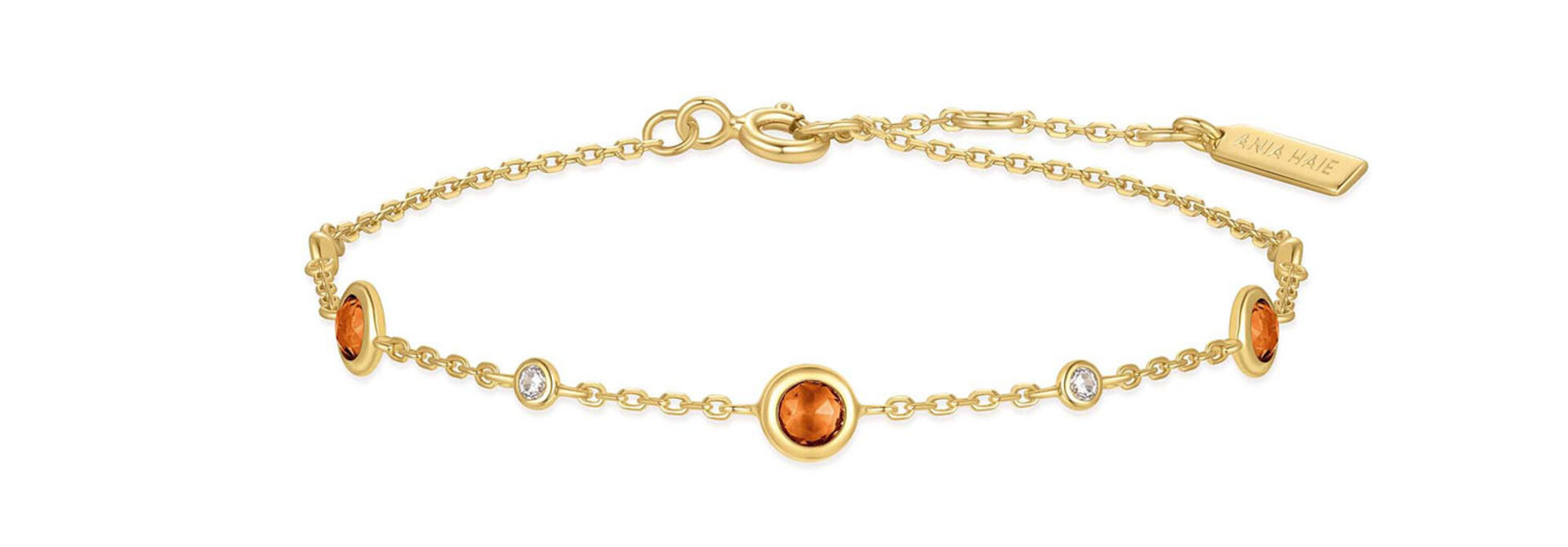Gold Nano Gem Station Bracelet