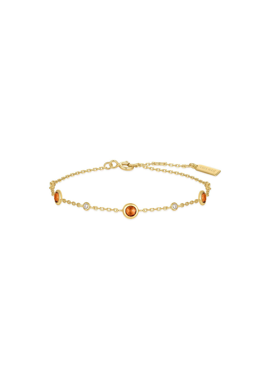 Anker schakelarmband goudverguld 18,5 cm