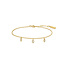 Goudvergulde ovale schakelarmband met zirkonia steentjes 18,5 cm