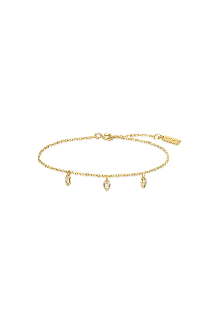 ovale schakelarmband goudverguld 18,5 cm