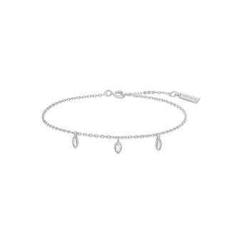 ovale schakelarmband zilver 18,5 cm