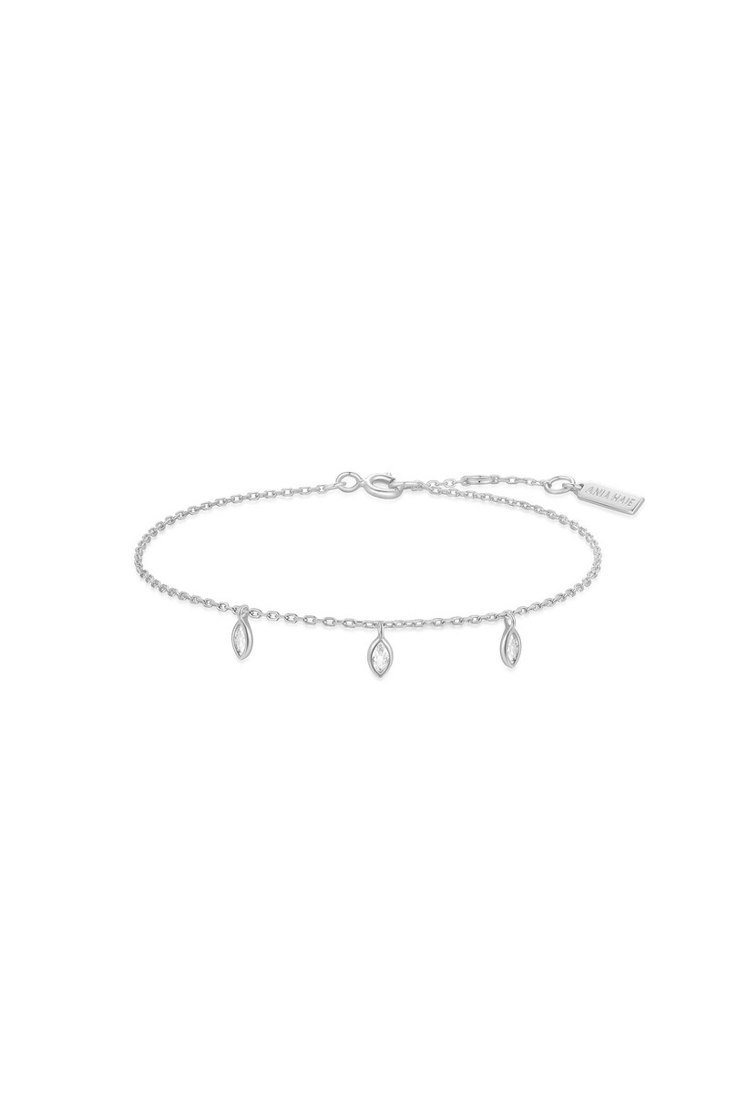 ovale schakelarmband zilver 18,5 cm