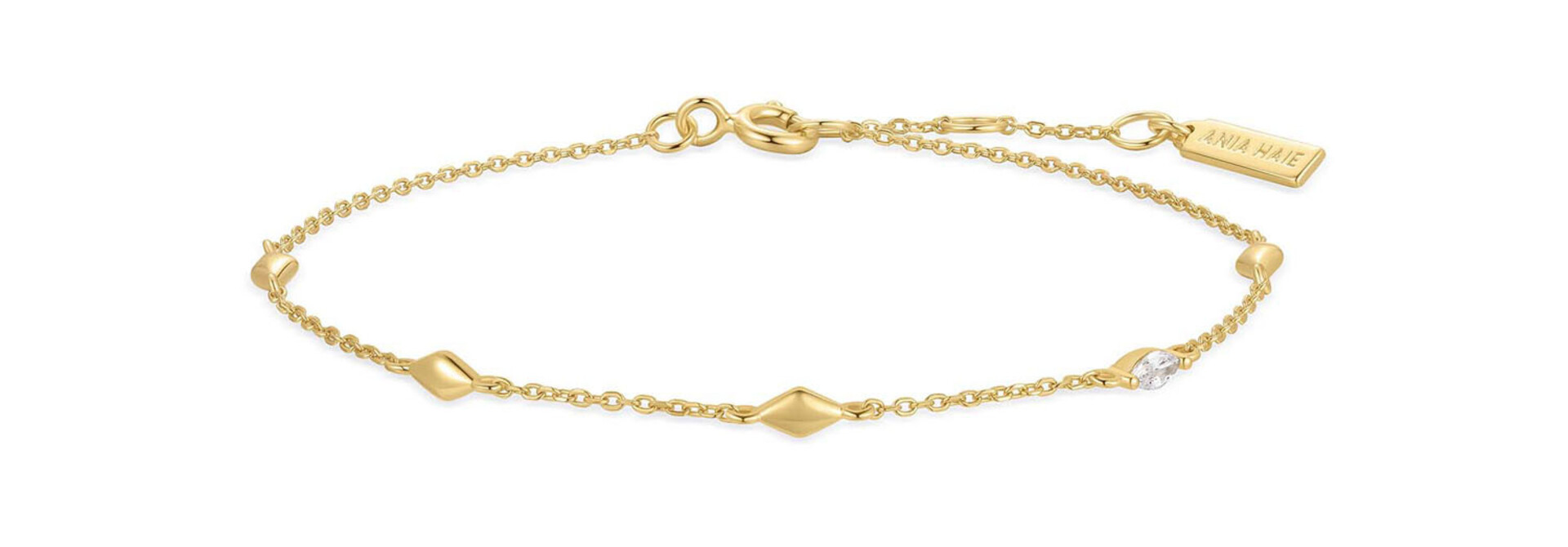 Gold Multi Rhombus Station Bracelet