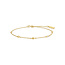 Goudvergulde anker schakelarmband met zirkonia steentjes 18,5 cm