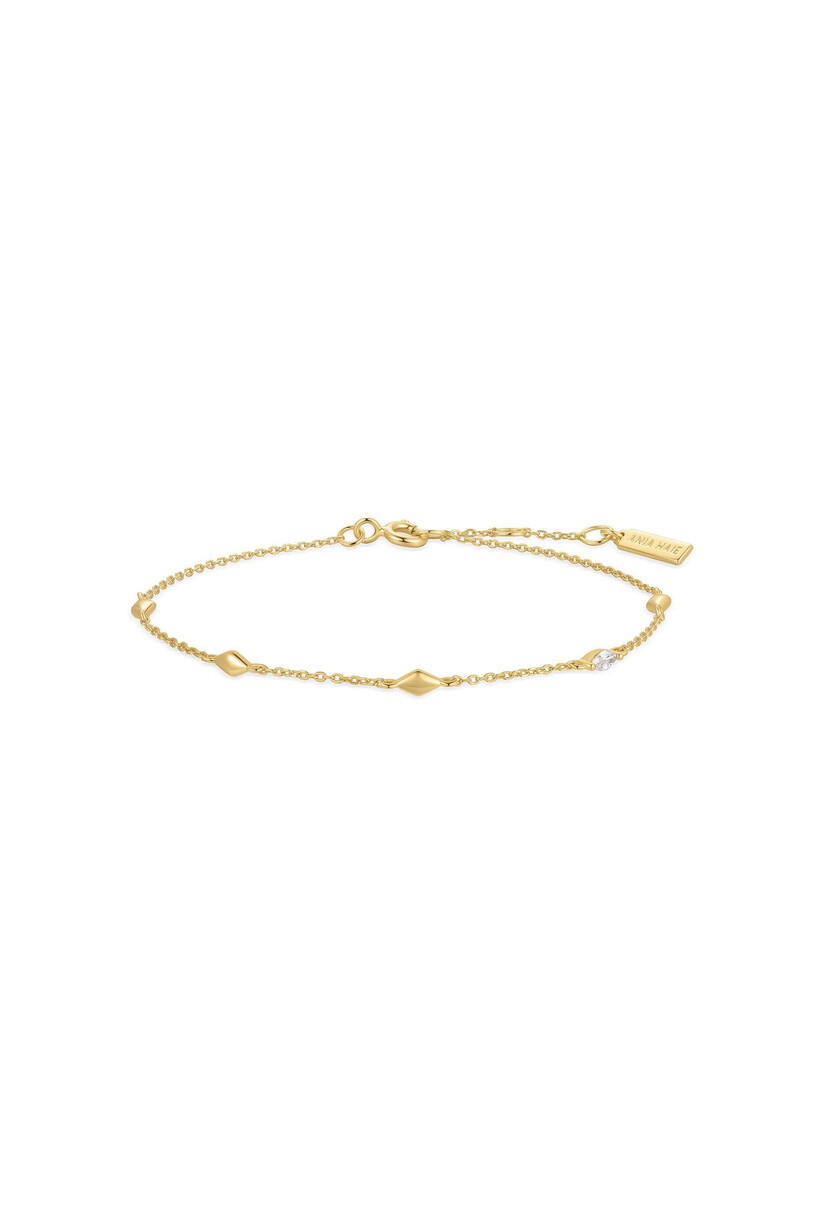 Anker schakelarmband goudverguld 18,5 cm