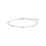 Zilveren ruitvormige schakelarmband met zirkonia steentjes 18,5 cm