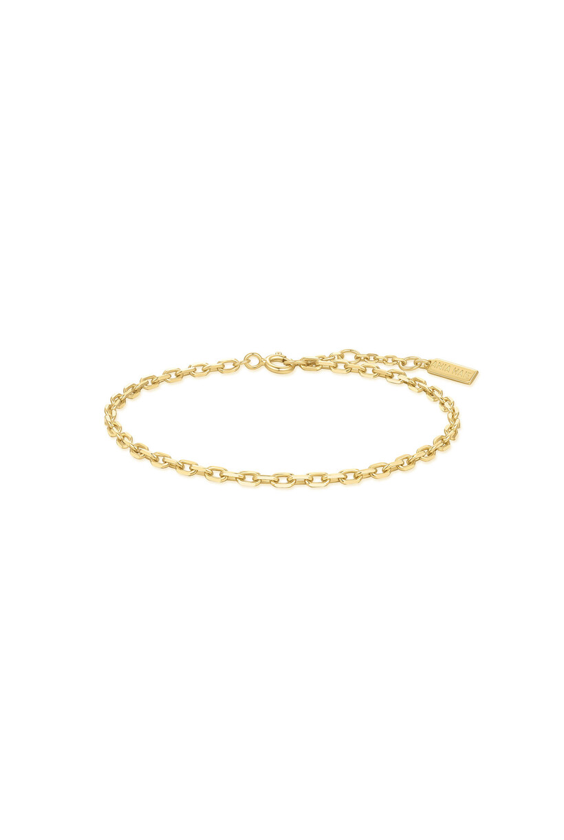 Gold Paper Clip Chain Bracelet