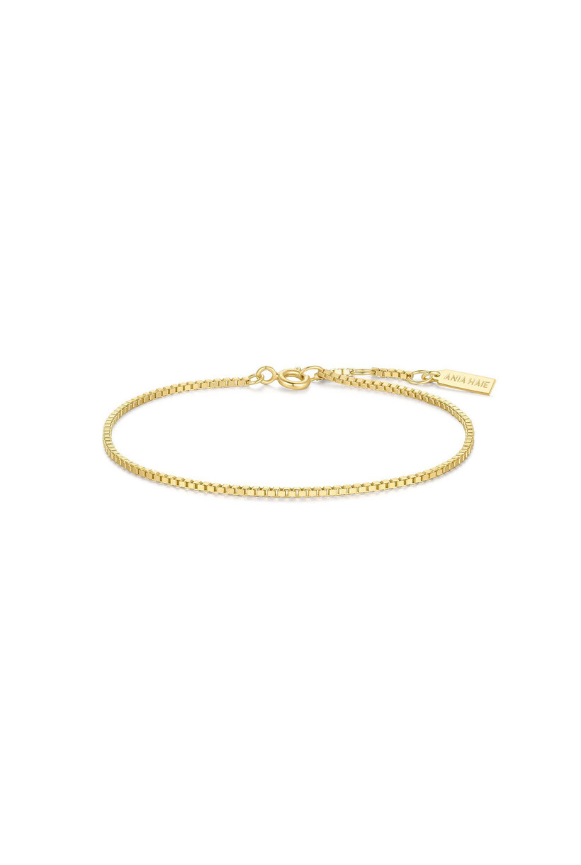 Gold Box Chain Bracelet