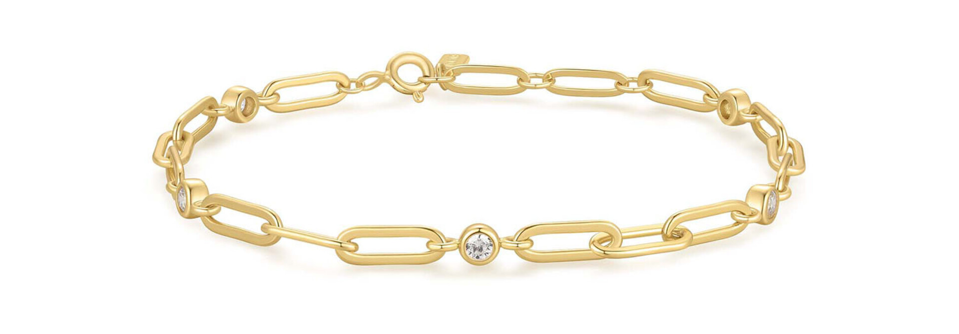 Gold Paper Clip Chain Bracelet