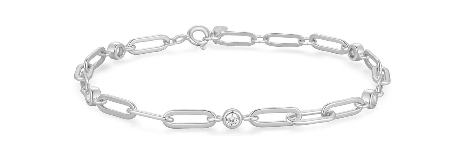 Silver Paper Clip Chain Bracelet