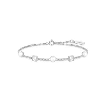Gourmette schakelarmband zilver 18,5 cm