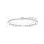 Zilveren gourmette schakelarmband met zirkonia steentjes en een zoetwaterparel 18,5 cm