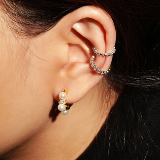 Ear cuff zilver 9 mm