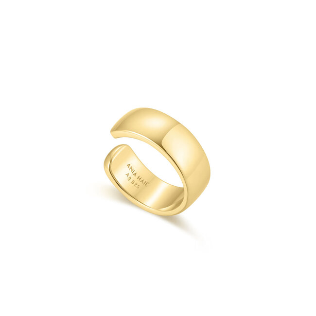 Goudvergulde ear cuff 9 mm