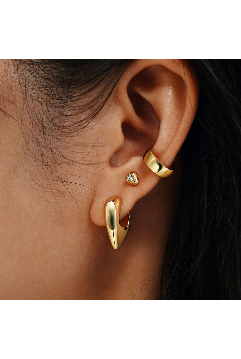 Ear cuff goudverguld 9 mm