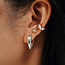 Zilveren ear cuff 9 mm