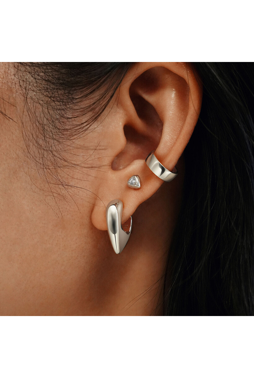 Ear cuff zilver 9 mm