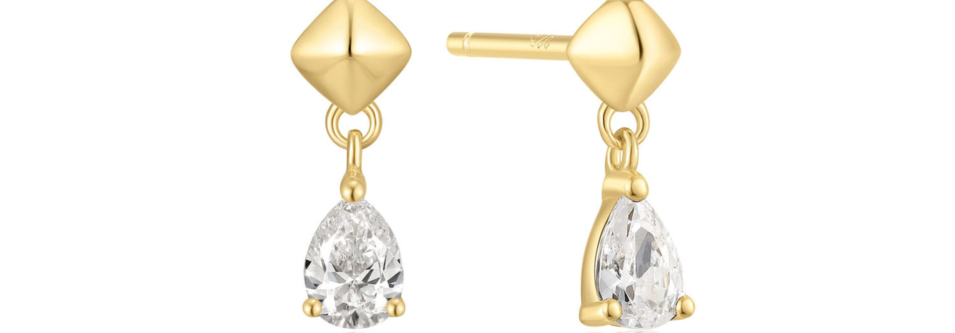 Gold Threaded Stud Earrings