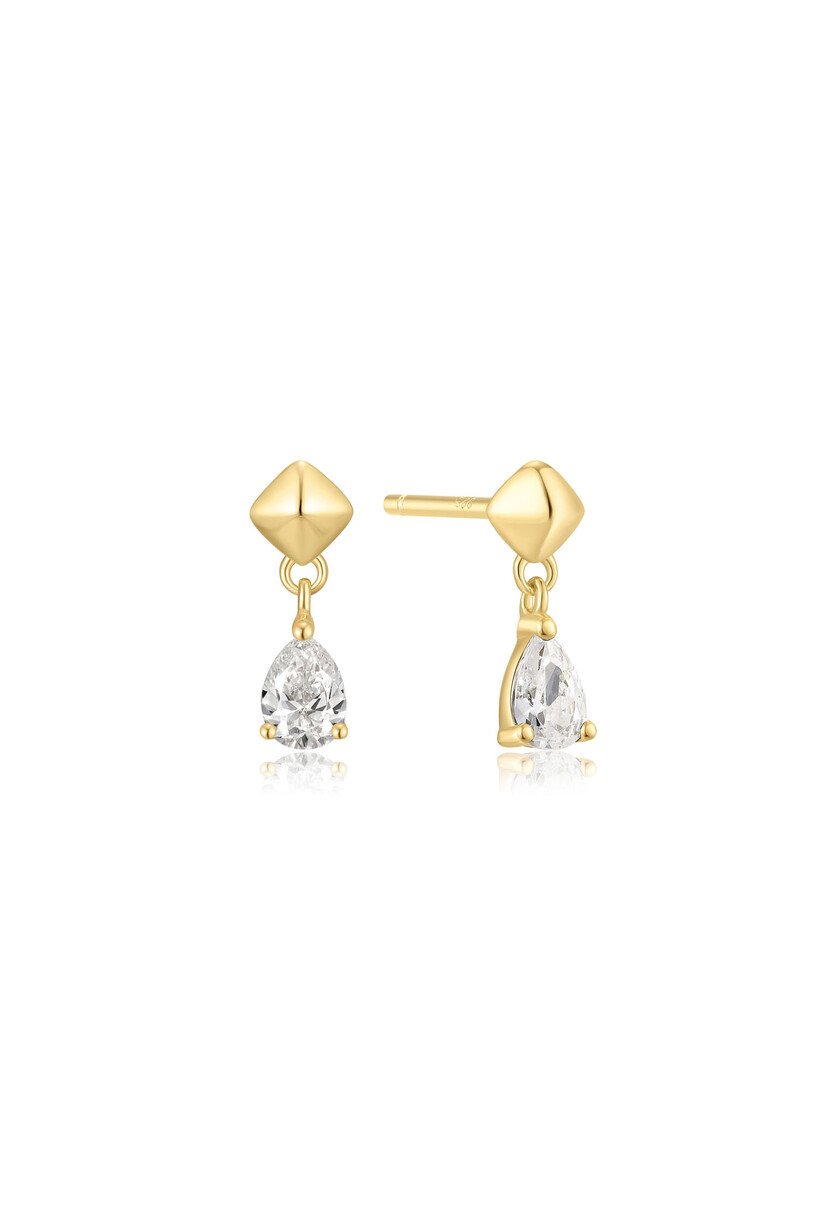Gold Threaded Stud Earrings