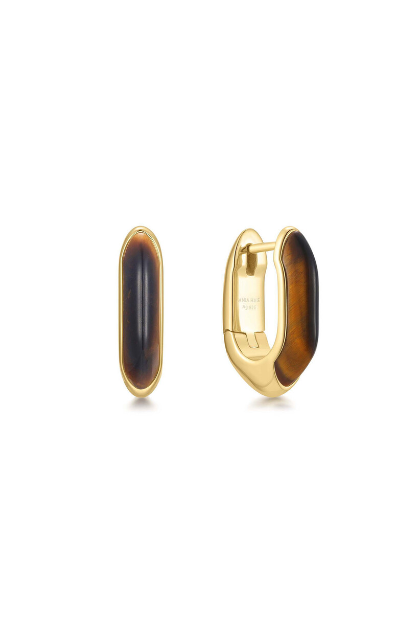 Tiger Eye Hoop Oorbellen