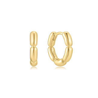 Twist oorring goudverguld 8,5 mm