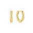 Goudvergulde twist oorring 8,5 mm