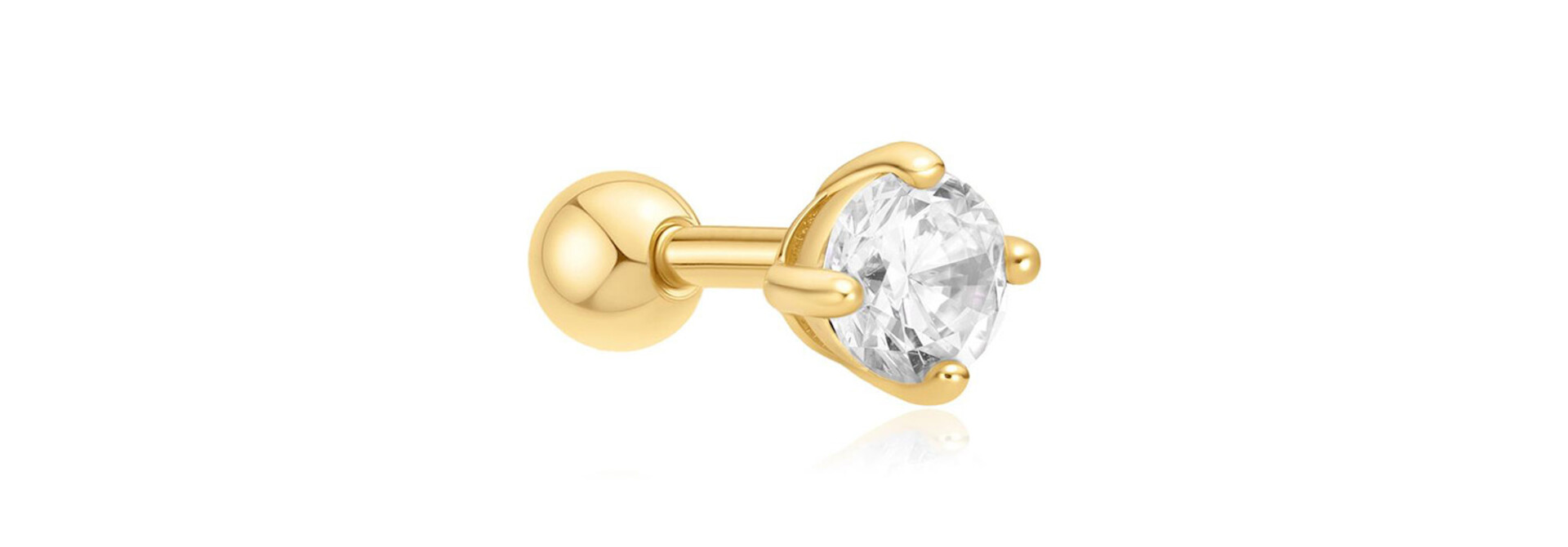 Gold Round Barbell Single