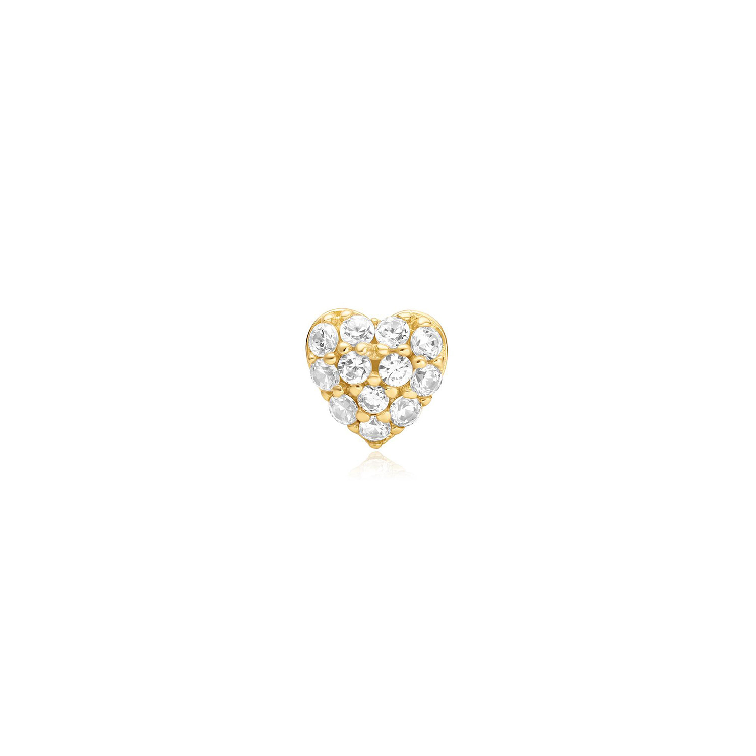 Gold Heart Barbell Single-1