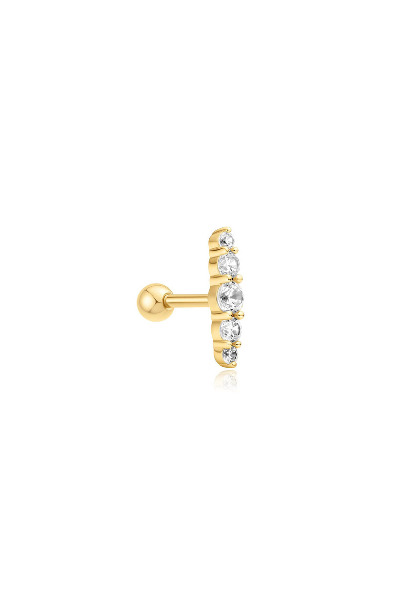 Gold Bar Barbell Single Earring