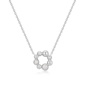 Maan schakelketting zilver 48 cm