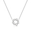 Zilveren maan schakelketting met zirkonia steentjes 48 cm