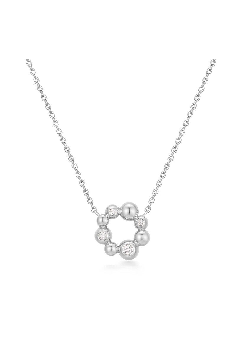 Maan schakelketting zilver 48 cm