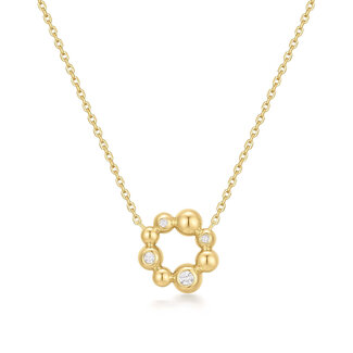 Maan schakelketting goudverguld 48 cm