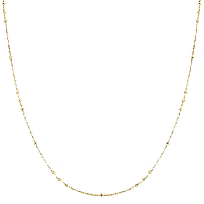 Goudvergulde twist schakelketting 43 cm
