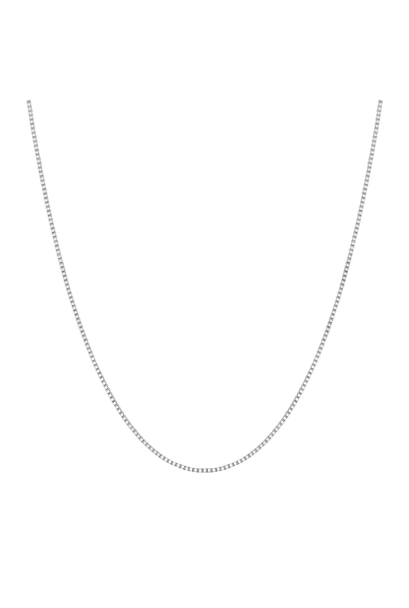 Venetiaanse schakelketting zilver 45 cm