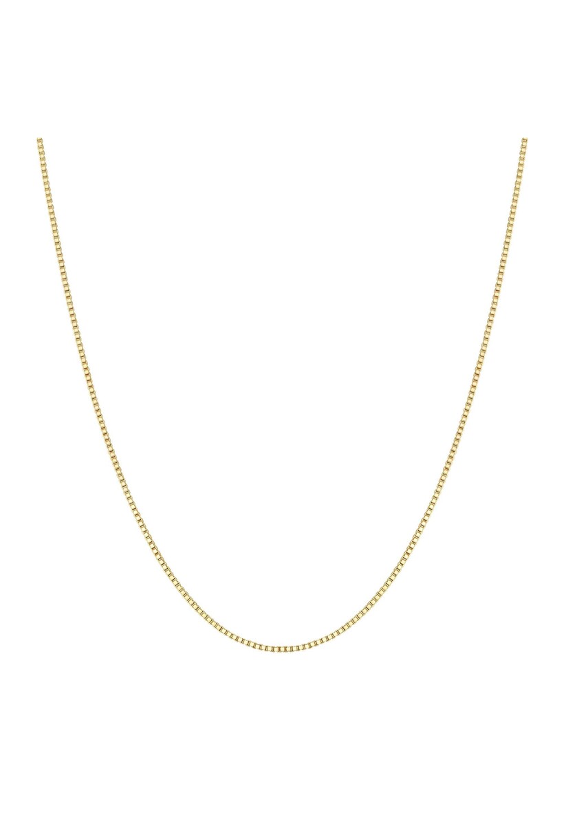 Gold Box Chain Necklace