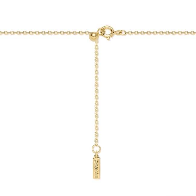 Goudvergulde anker schakelketting 58 cm