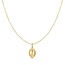 Goudvergulde anker schakelketting met zirkonia steentjes 48 cm