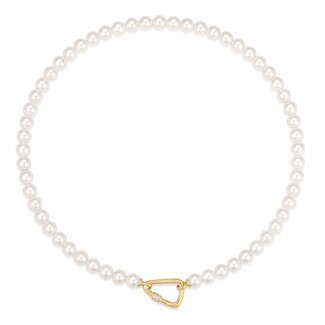 Twist parelketting goudverguld 42 cm