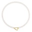 Goudvergulde twist parelketting met een zoetwaterparel 42 cm