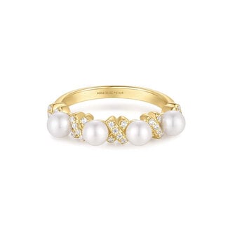 gevlochten ring goudverguld
