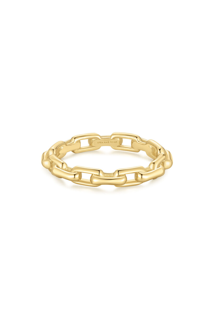 Gold Paper Clip Link Ring