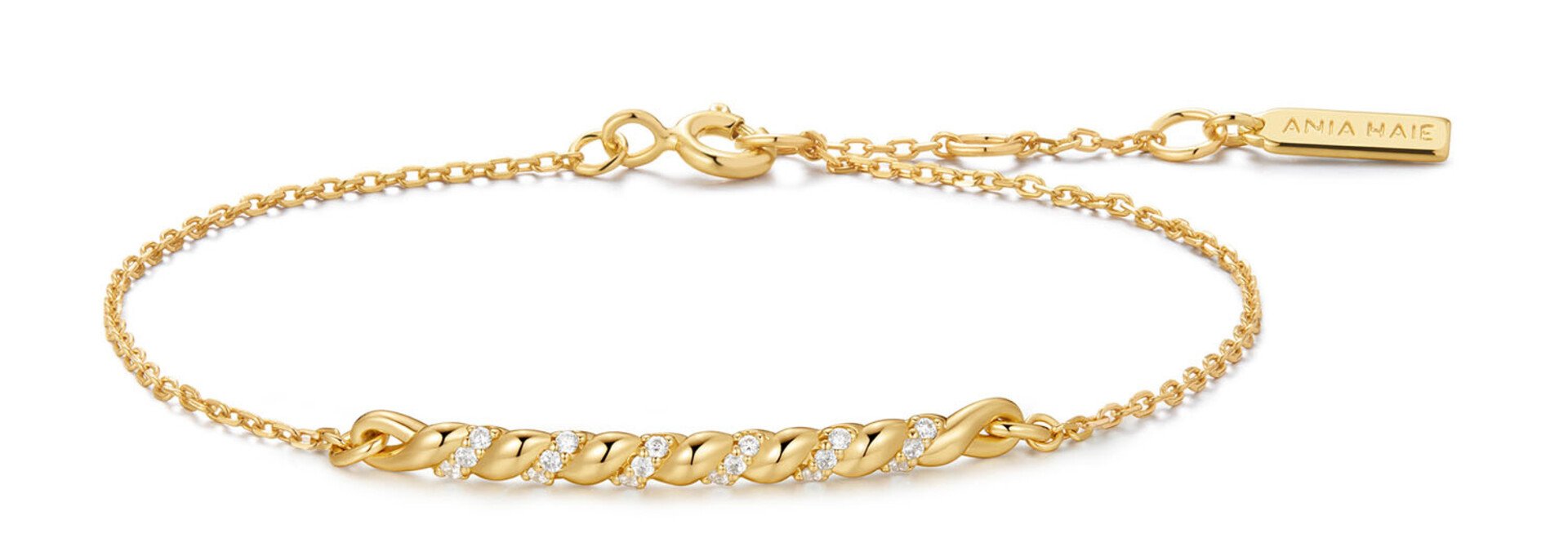 Gold Twisted Bar Bracelet