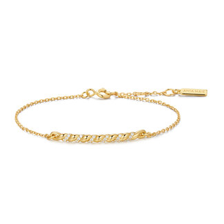 Anker schakelarmband goudverguld 18,5 cm